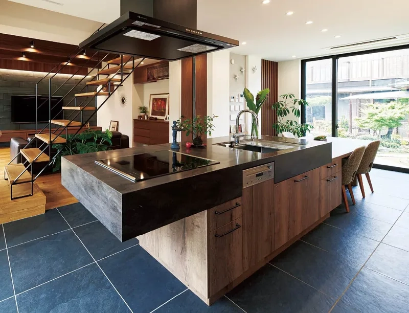 Sang trọng tự nhiên với ảnh đảo bếp đá tự nhiên đẳng cấp