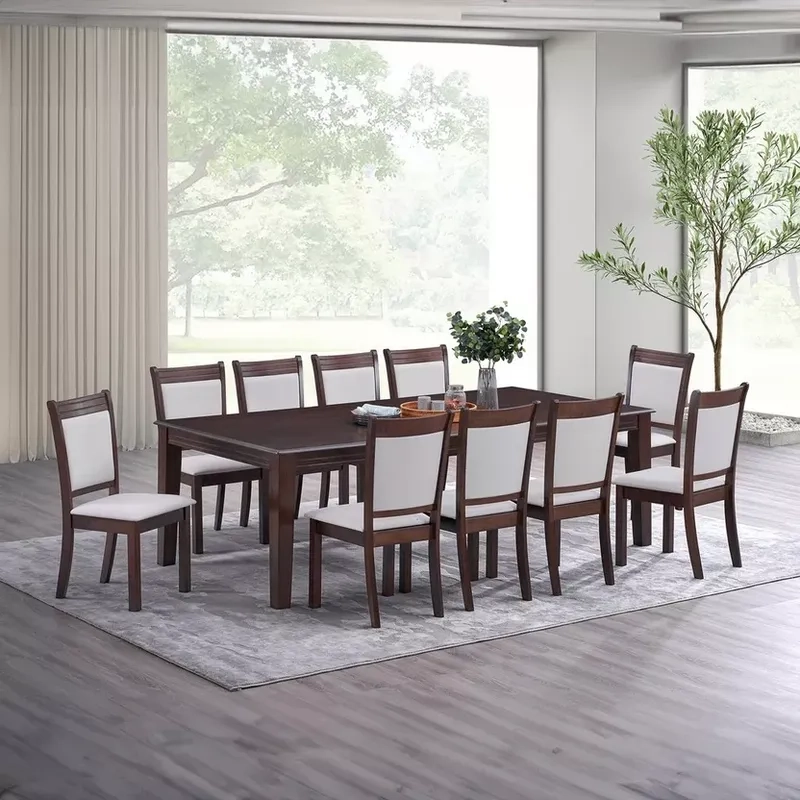 Khám phá ảnh bàn ăn 10 ghế bằng thép bền và phong cách