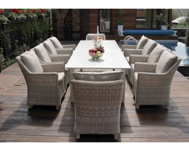 Ảnh bàn ăn 10 ghế gấp gọn tiện lợi cho không gian đa năng