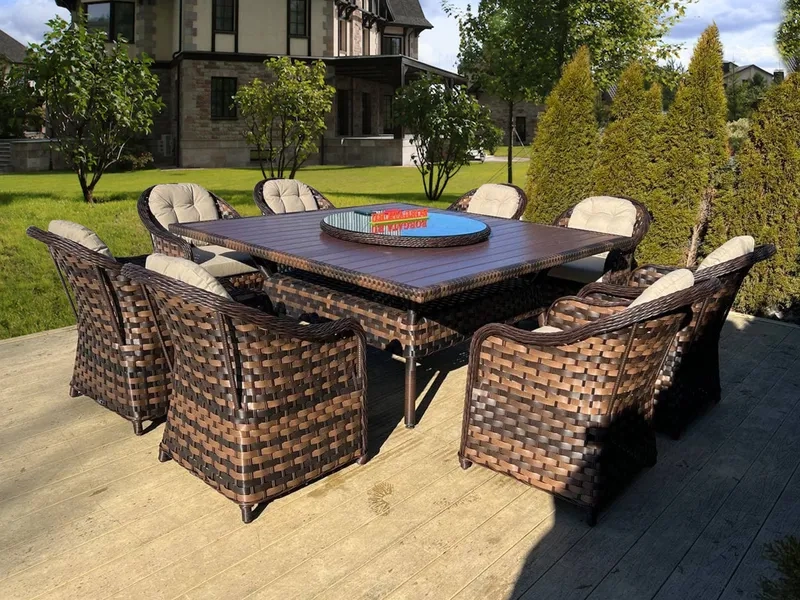 Thưởng thức ảnh bàn ăn 8 ghế kiểu tối giản tinh tế