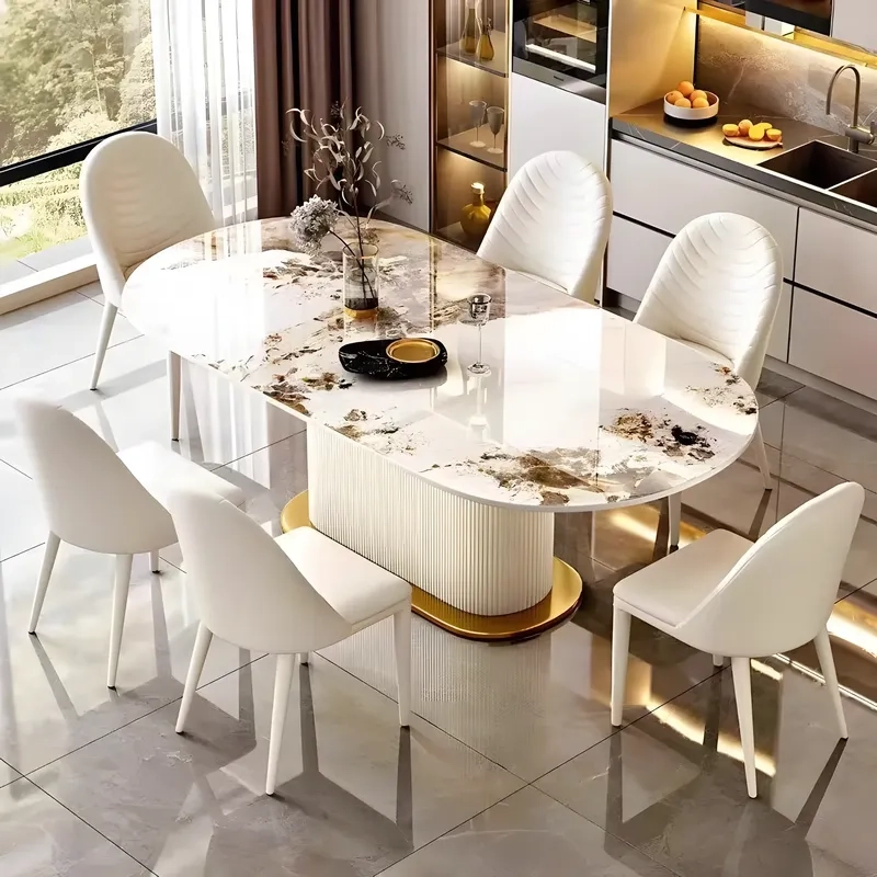 Chọn kích thước bàn ăn bầu dục vừa vặn với phòng ăn của bạn