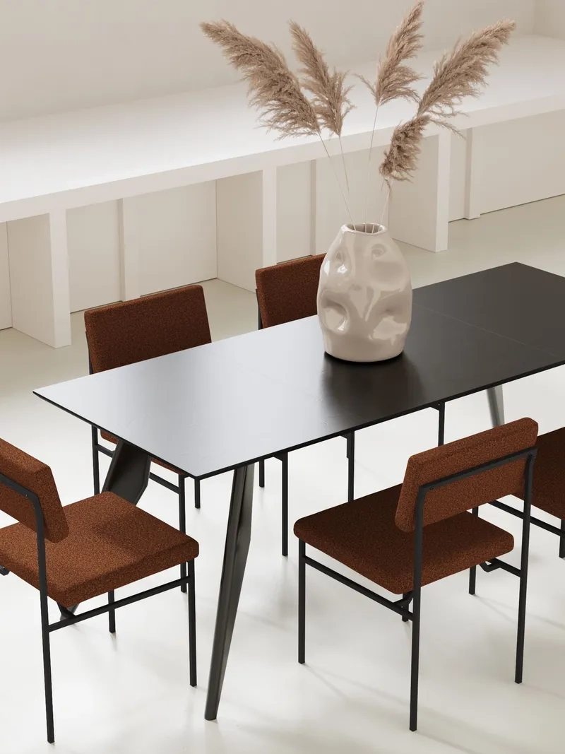 Bàn ăn chữ nhật tân cổ điển sang trọng cho phòng ăn đẳng cấp