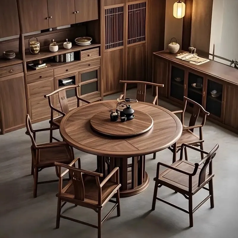 Khám phá ảnh bàn ăn gỗ óc chó đẹp nhất cho không gian sang trọng