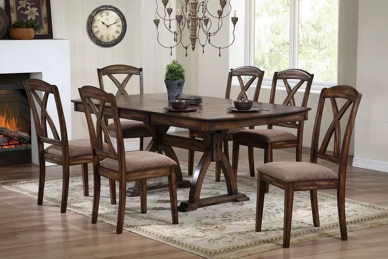 Bàn ăn gỗ sồi dễ lắp ráp tiện lợi cho mọi gia đình