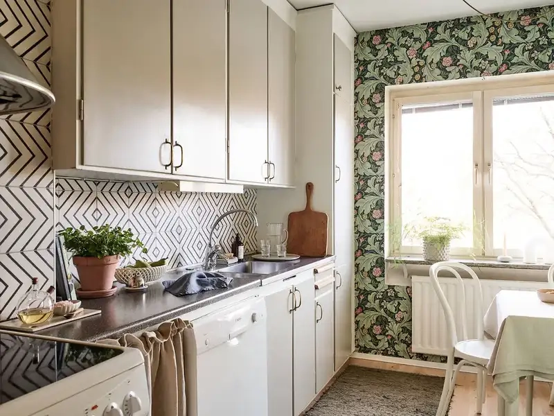 Mẫu phòng bếp Bắc Âu phù hợp nhiều diện tích