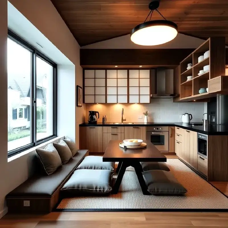 Bếp kiểu Nhật gọn gàng tối ưu công năng