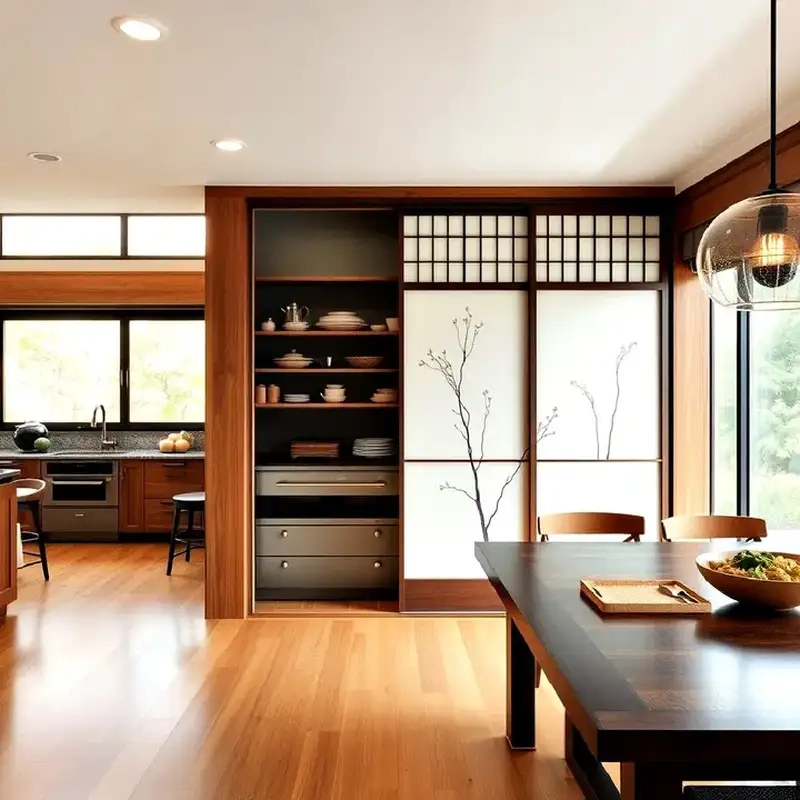 Thiết kế bếp Nhật Bản hài hòa và tiện nghi