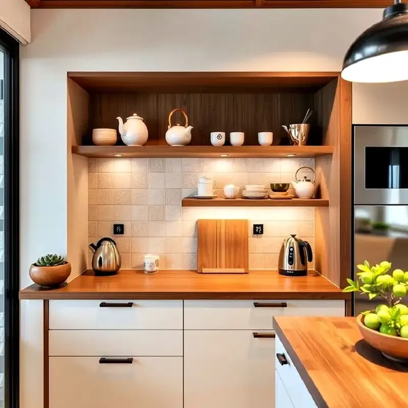 Nhà bếp phong cách Nhật Bản thanh tịnh