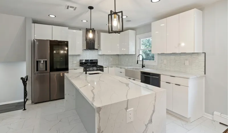 Mẫu đá tự nhiên trắng vân mây độc đáo