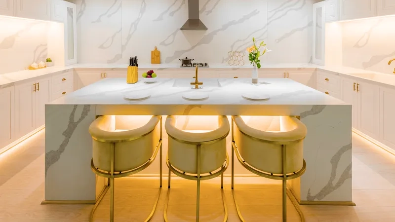 Không gian bàn bếp đẹp sang trọng