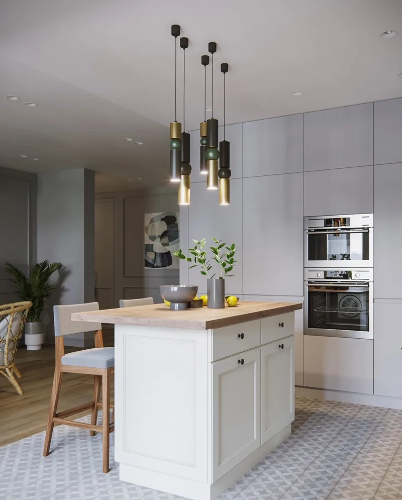 Tiện nghi tối đa cùng đảo bếp chung cư tiện nghi