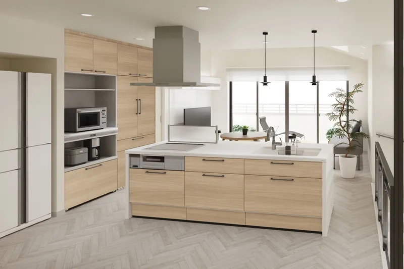 Sang trọng cổ điển với đảo bếp có chậu rửa tân cổ điển