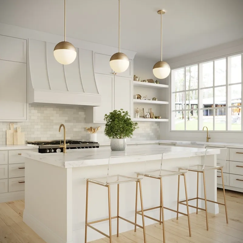 Phong cách châu Âu tinh tế nhờ đảo bếp kiêm quầy bar phong cách châu âu