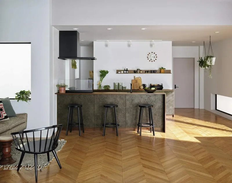 Thiết kế thông minh cùng thiết kế đảo bếp kiêm quầy bar