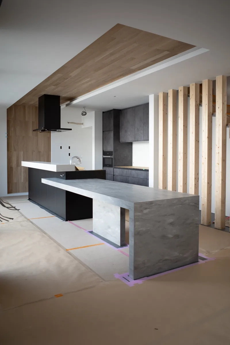 Căn bếp hiện đại đẳng cấp nhờ đảo bếp mặt đá hiện đại đẹp