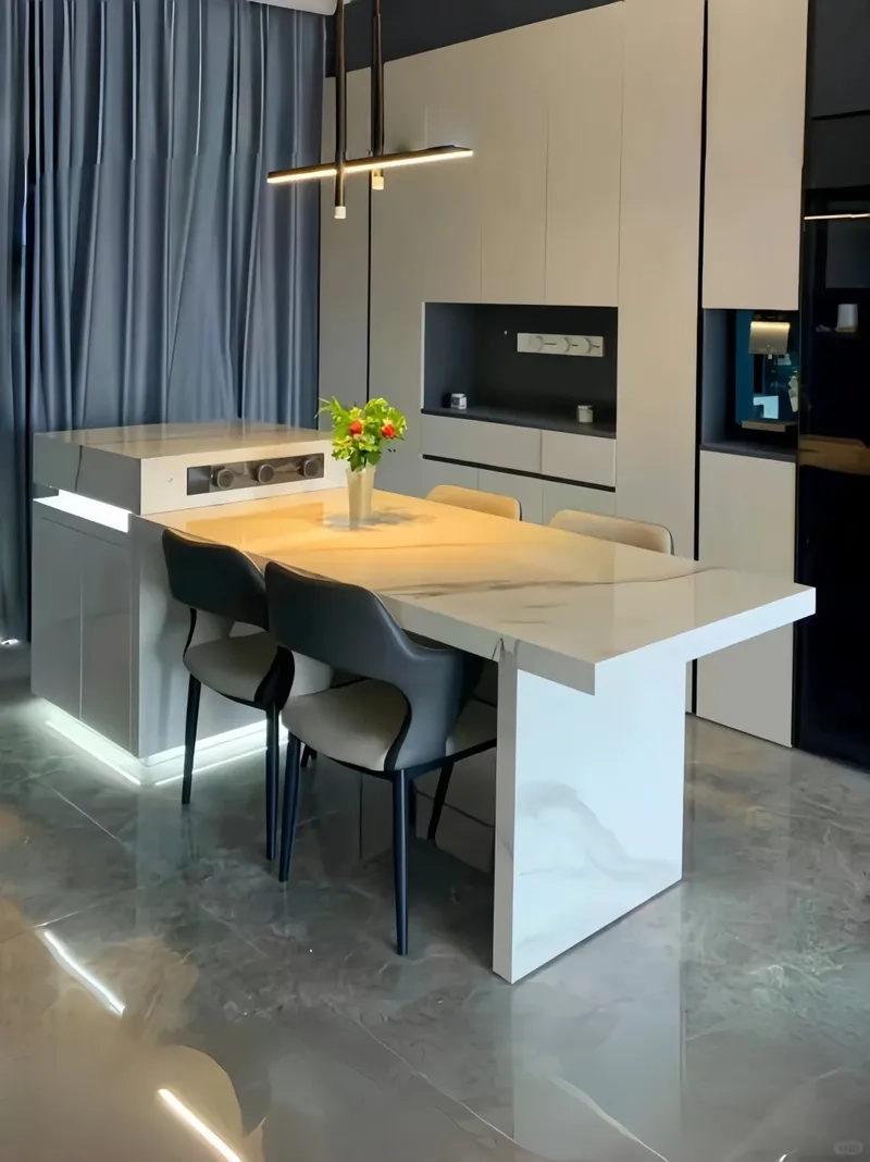 Phong cách châu Âu tuyệt đẹp với đảo bếp mini phong cách châu âu