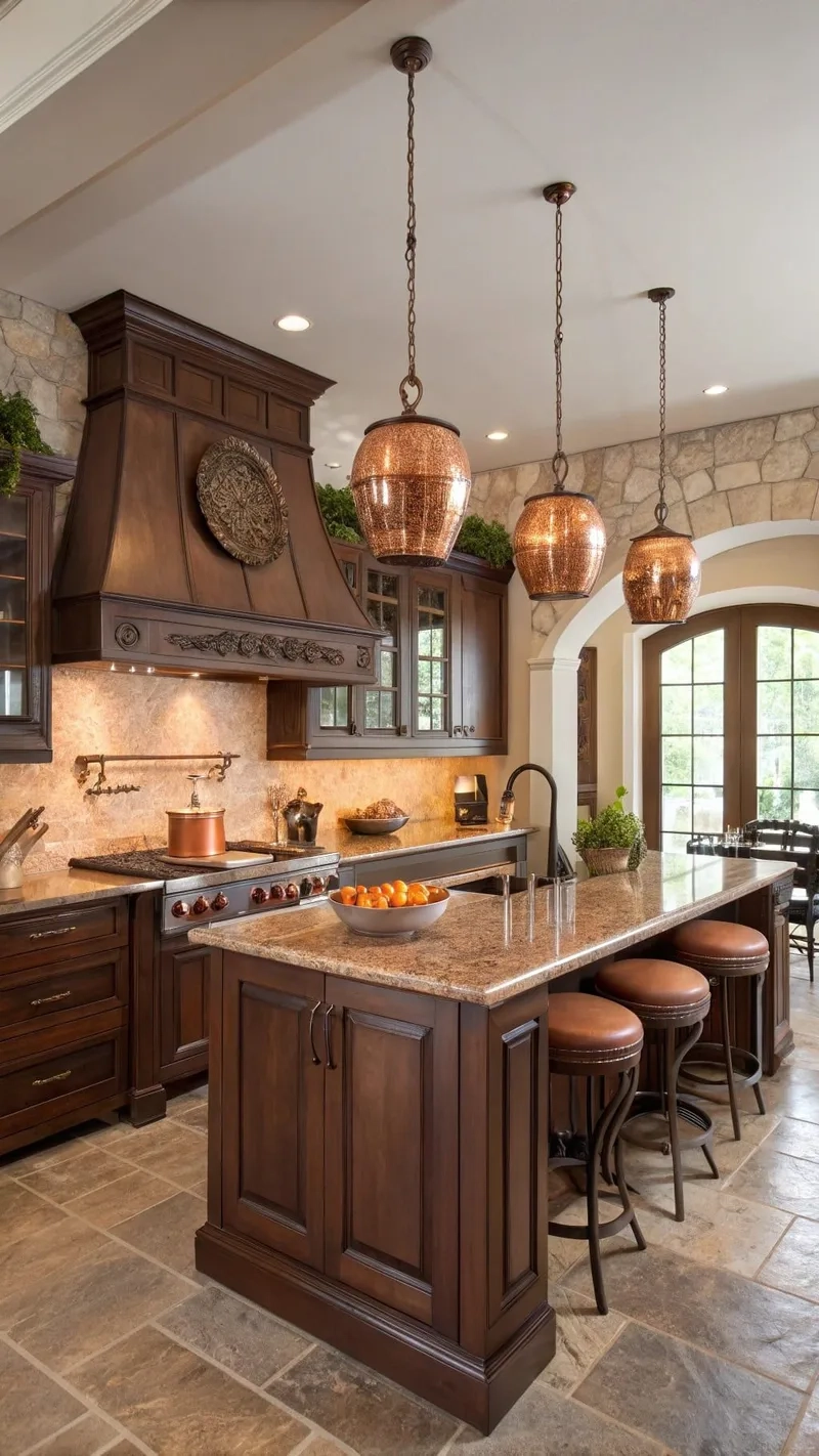 Thiết kế hiện đại với đảo bếp tân cổ điển hiện đại