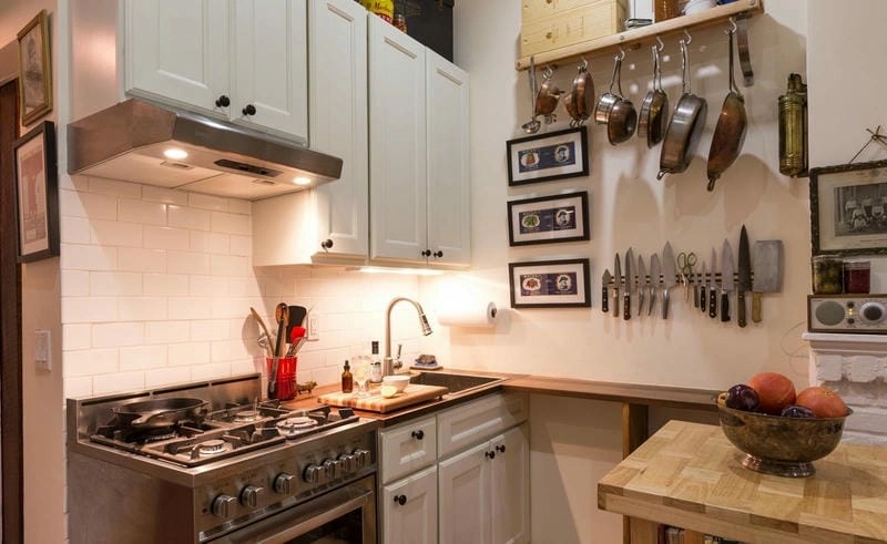 Trang trí phòng bếp nhỏ hẹp vẫn đầy đủ tiện nghi