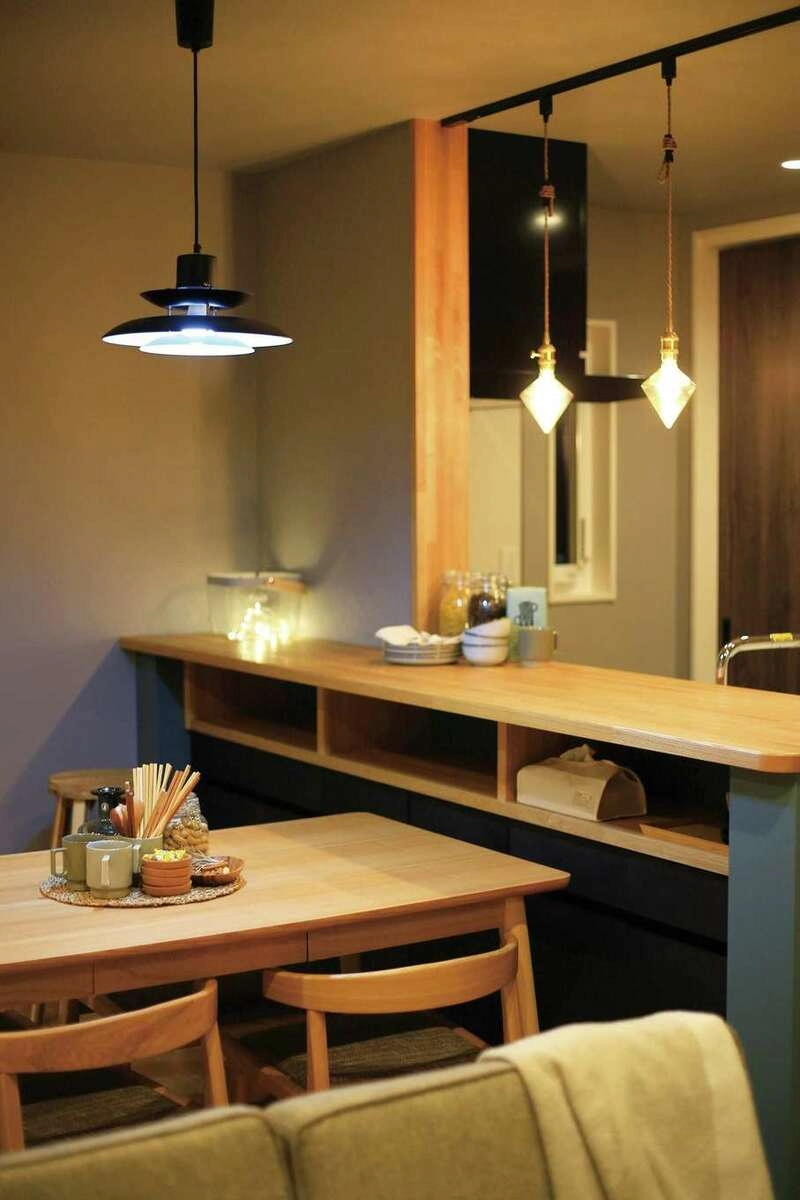 Đèn thả đẹp tôn lên thẩm mỹ không gian bếp