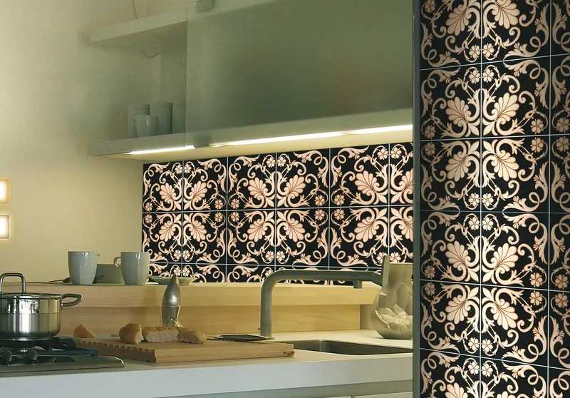 Gạch bông Tây Ban Nha ốp bếp