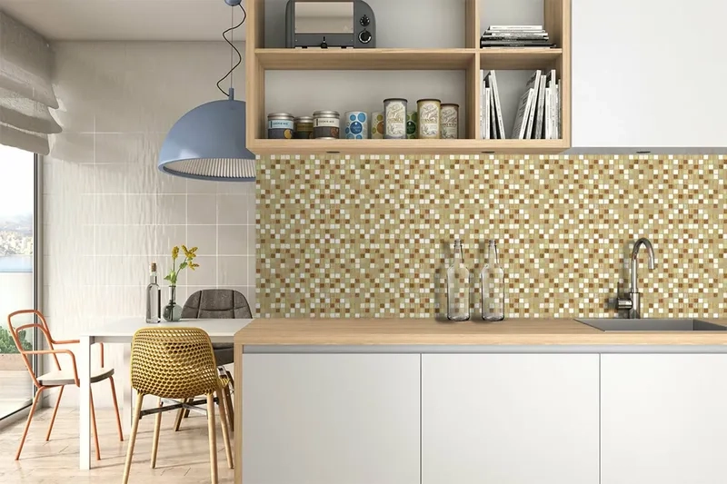 Gạch Mosaic trang trí bếp sinh động