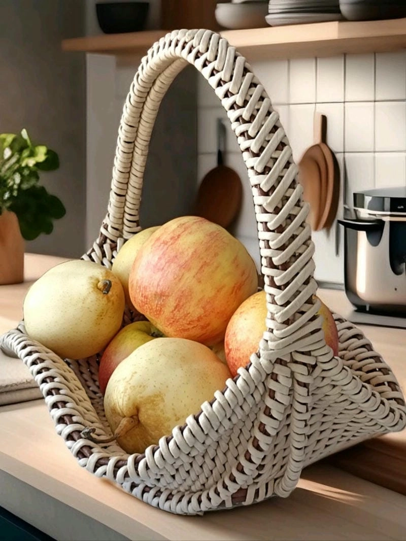 Giỏ trái cây đẹp làm nổi bật không gian bếp