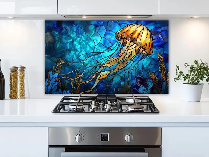 Vẻ đẹp của kính bếp màu xanh lá cây