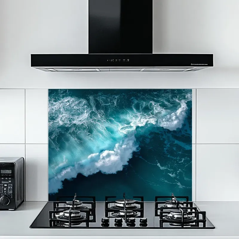 Độ bền kính cường lực bếp màu xanh