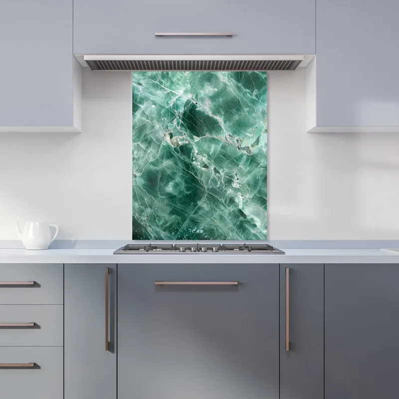 Tham khảo giá kính bếp màu xanh ngọc