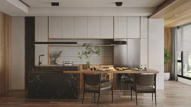 Sang trọng đẳng cấp với mẫu đảo bếp hiện đại sang trọng