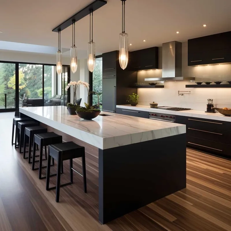 Hình ảnh thực tế cho cảm hứng với hình ảnh mẫu đảo bếp hiện đại