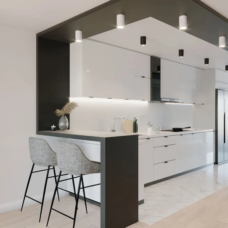 Thưởng thức tiện nghi với quầy bar gia đình hiện đại