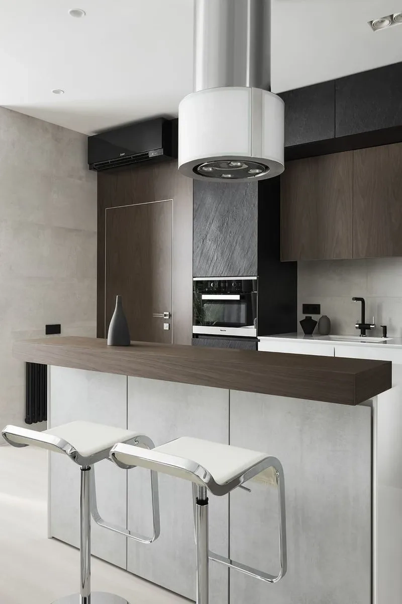 Tận hưởng không gian sang trọng cùng quầy bar gỗ hiện đại