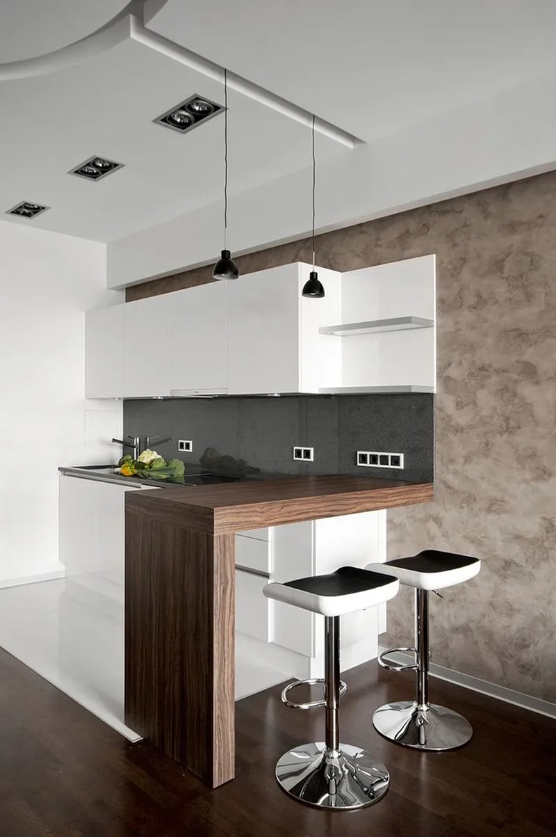 Tiện nghi và hiện đại cùng quầy bar gỗ tiện nghi