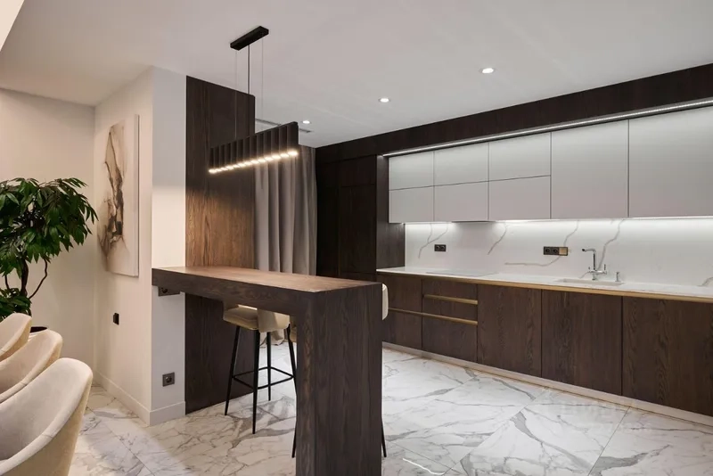 Thanh lịch và tinh tế với quầy bar gỗ tân cổ điển