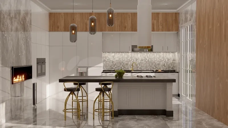 Tham khảo chi phí qua báo giá quầy bar ngăn bếp và phòng khách