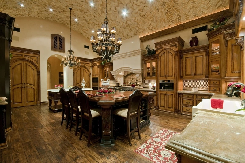 Vẻ đẹp tinh tế từ tủ bếp biệt thự tân cổ điển