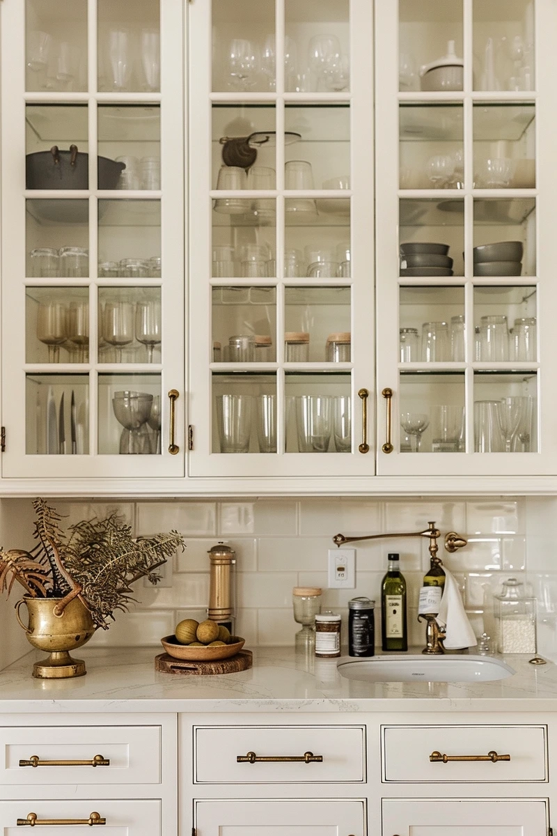 Gợi ý hoàn hảo từ mẫu tủ bếp cánh kính