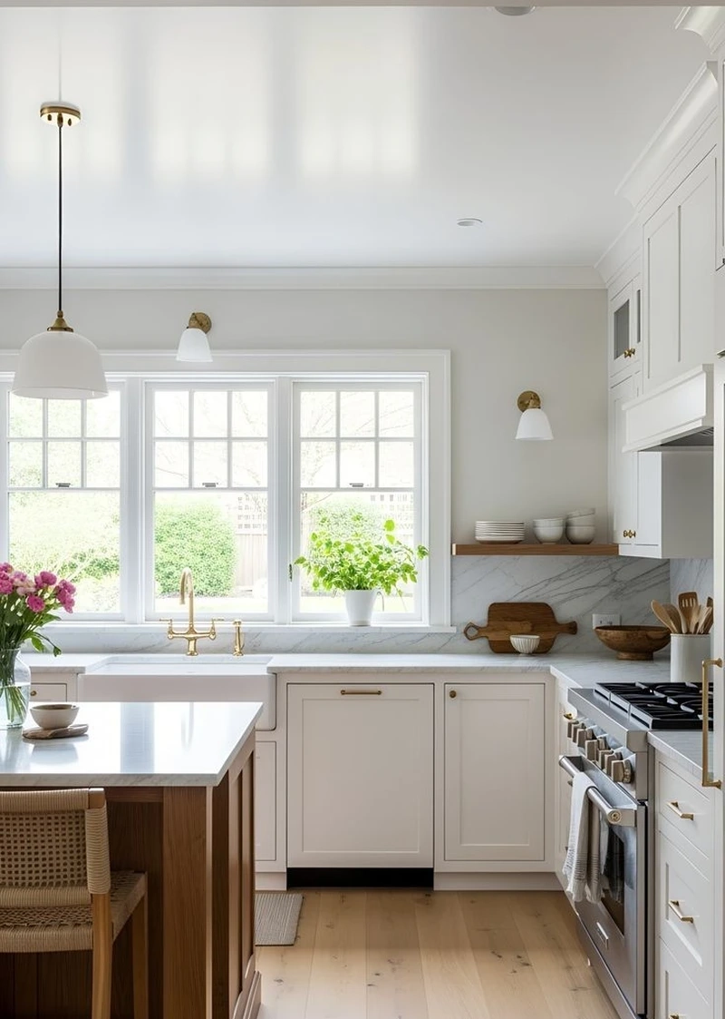 Giải pháp đẹp cho tủ bếp tân cổ điển nhà phố