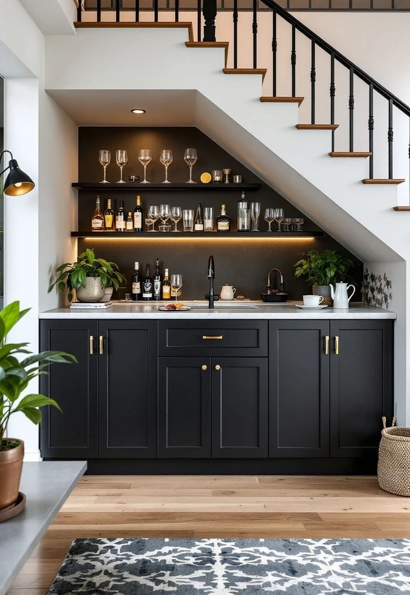 Ý tưởng sáng tạo cho thiết kế tủ bếp gầm cầu thang