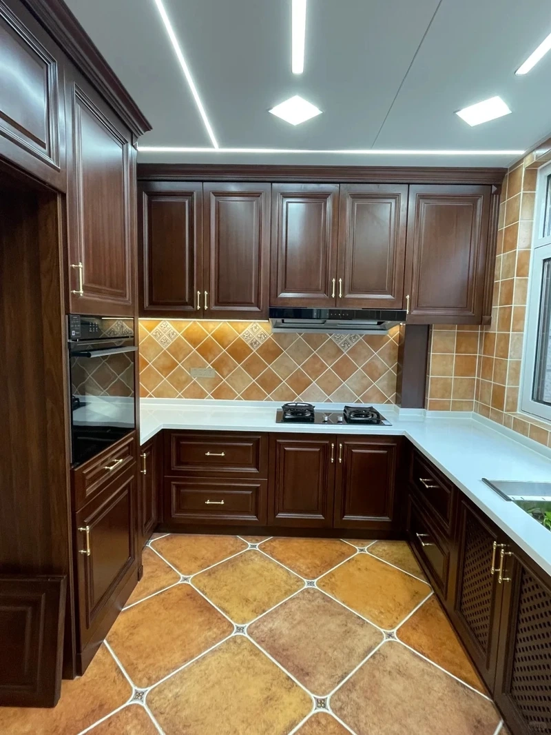 Vẻ đẹp gần gũi từ tủ bếp gỗ tự nhiên gỗ sồi