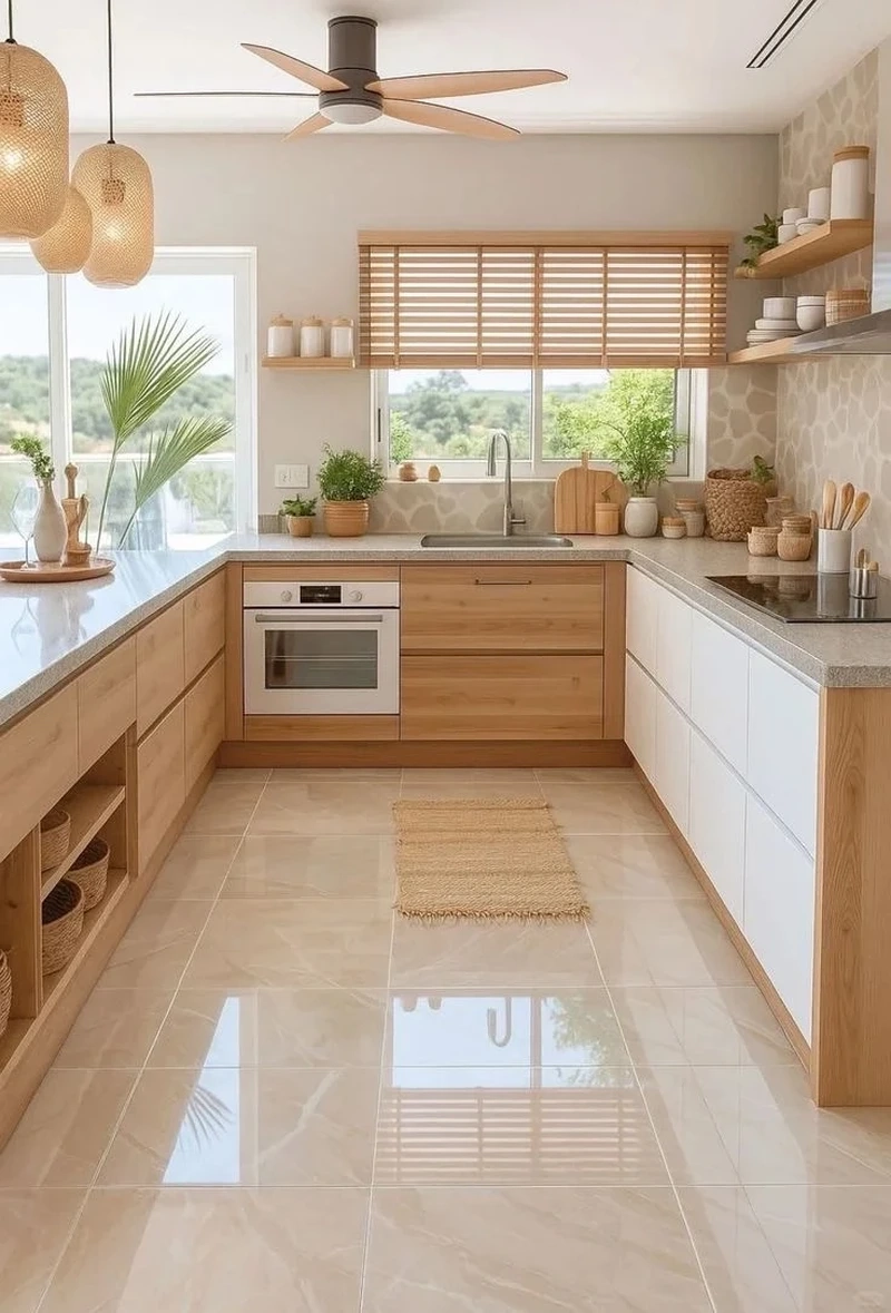 Bền vững cùng năm tháng với tủ bếp gỗ tự nhiên bền theo thời gian