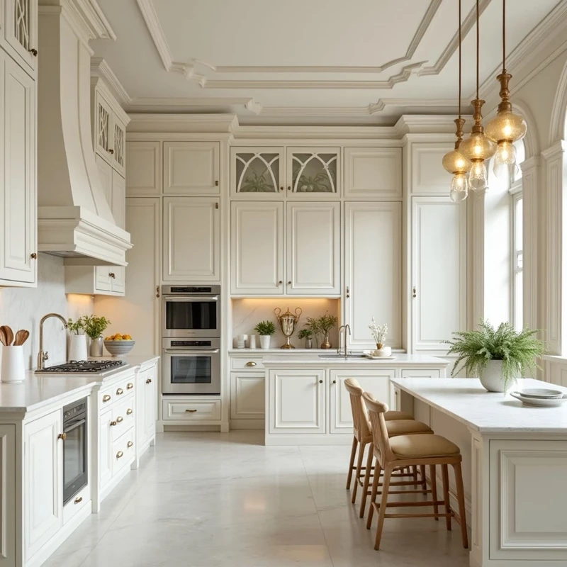 Chọn ngay mẫu tủ bếp tân cổ điển đang được yêu thích