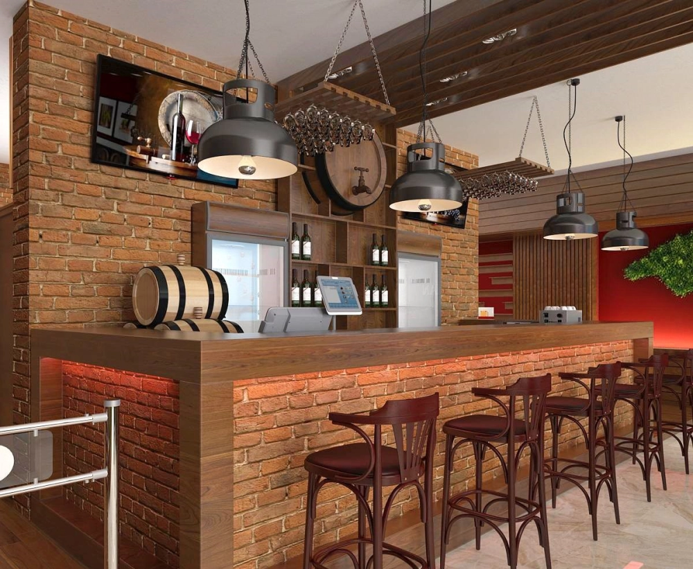 Mặt đá quầy bar xây bền đẹp dễ vệ sinh