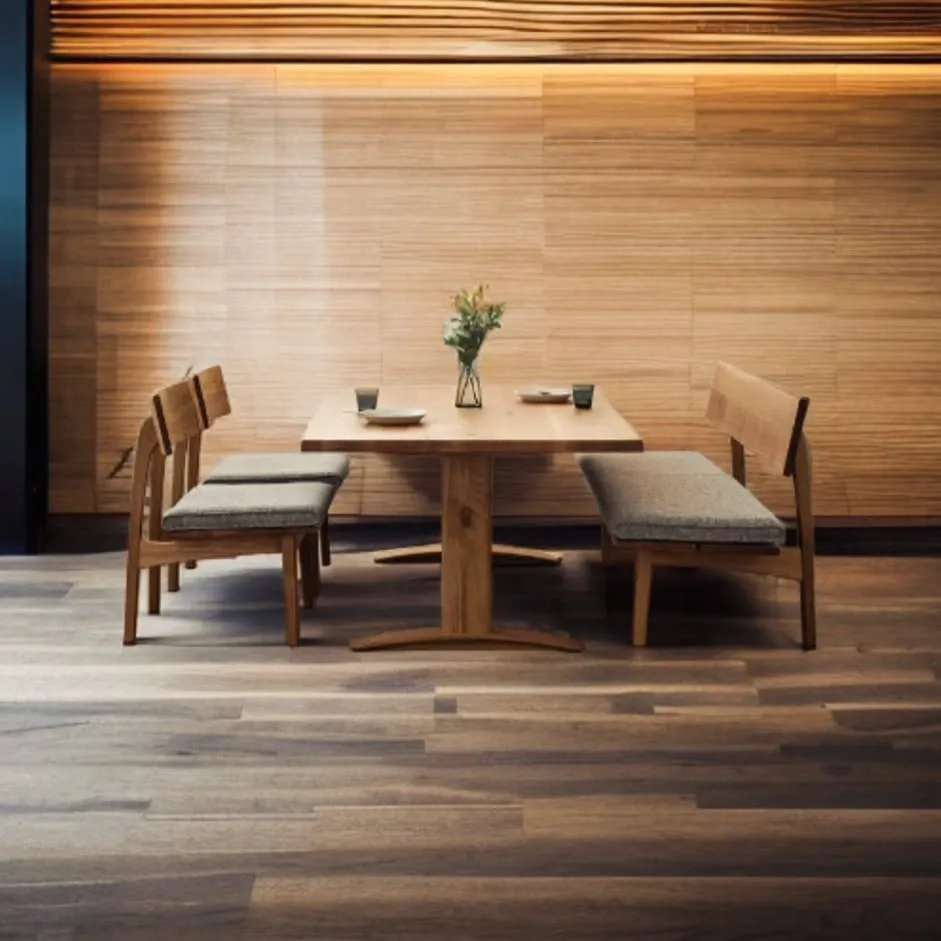 Mẫu bàn ăn hình chữ nhật gỗ sồi nga truyền thống