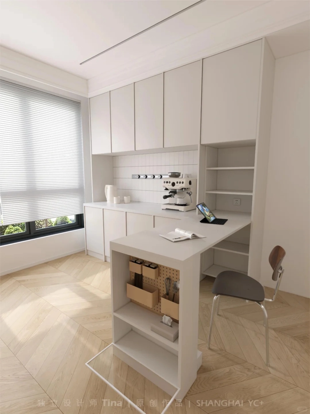 Mẫu bàn ăn kéo dài hai đầu độc đáo cho nhà phố hiện đại