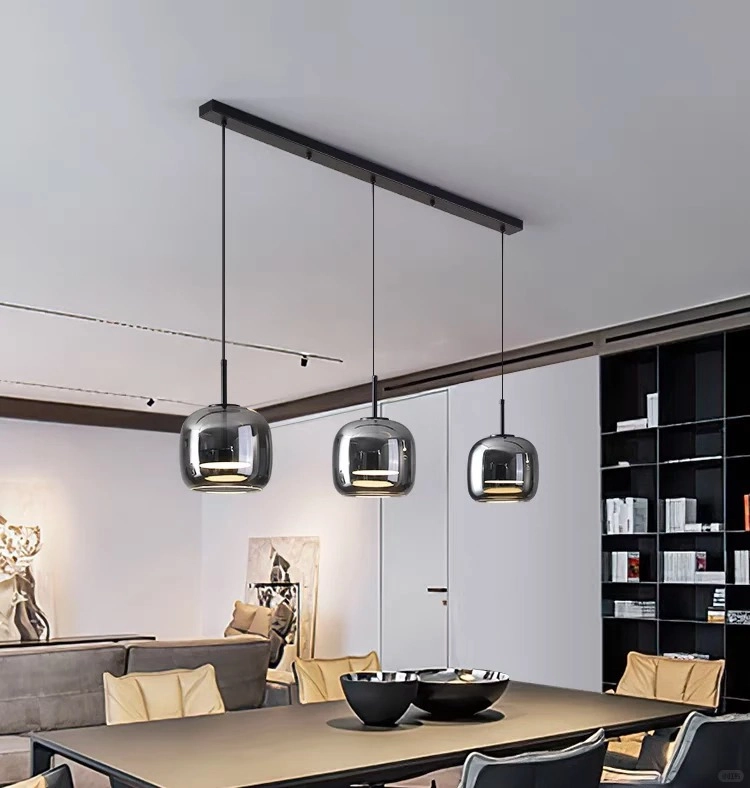 Thiết kế đèn thả bàn ăn hiện đại dạng vòng led độc đáo