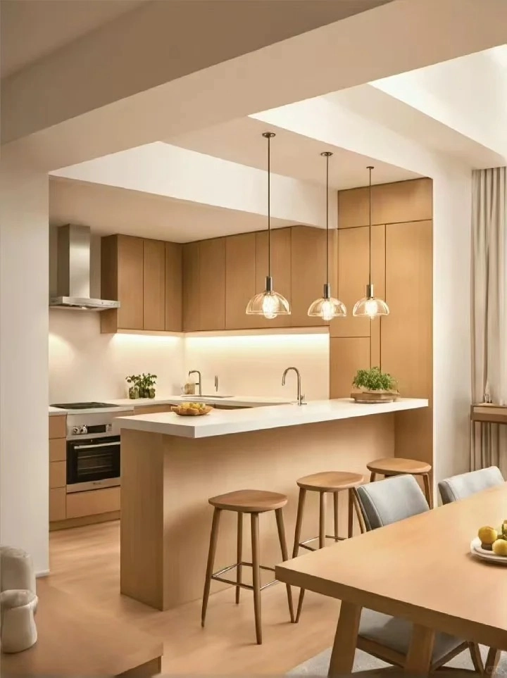 Ghế quầy bar chân gỗ phong cách Bắc Âu