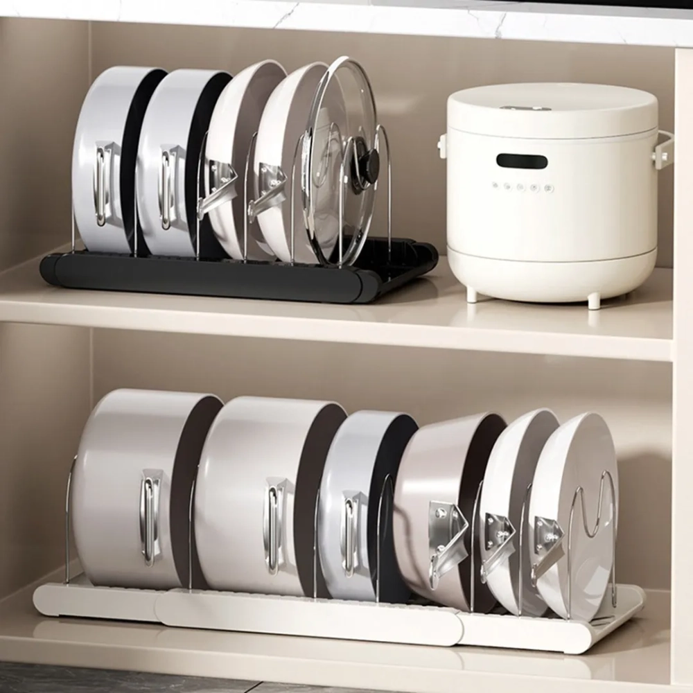 Kệ đựng nồi chảo âm tủ có vách chia ngăn khoa học